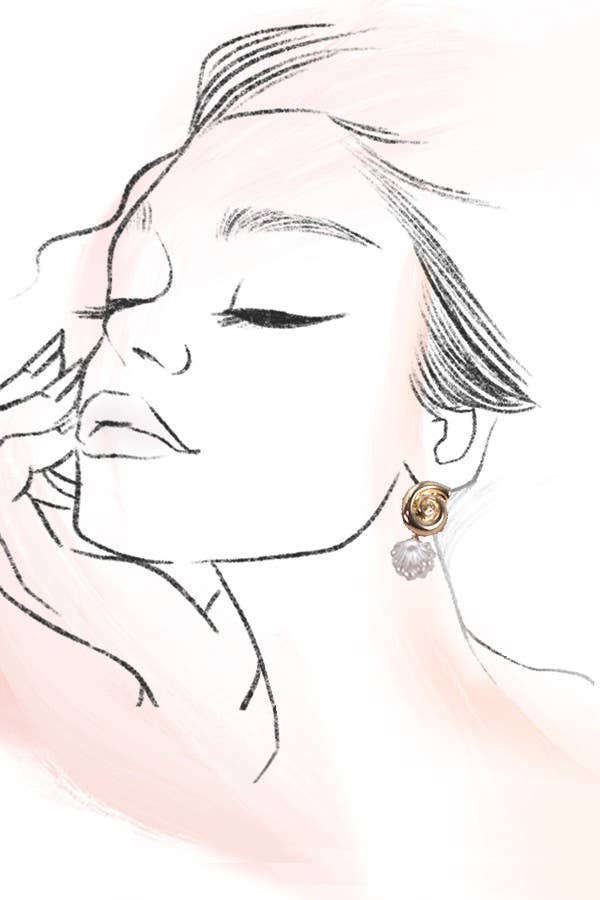 CONCH SEASHELL DROP EARRINGS | 31E24399