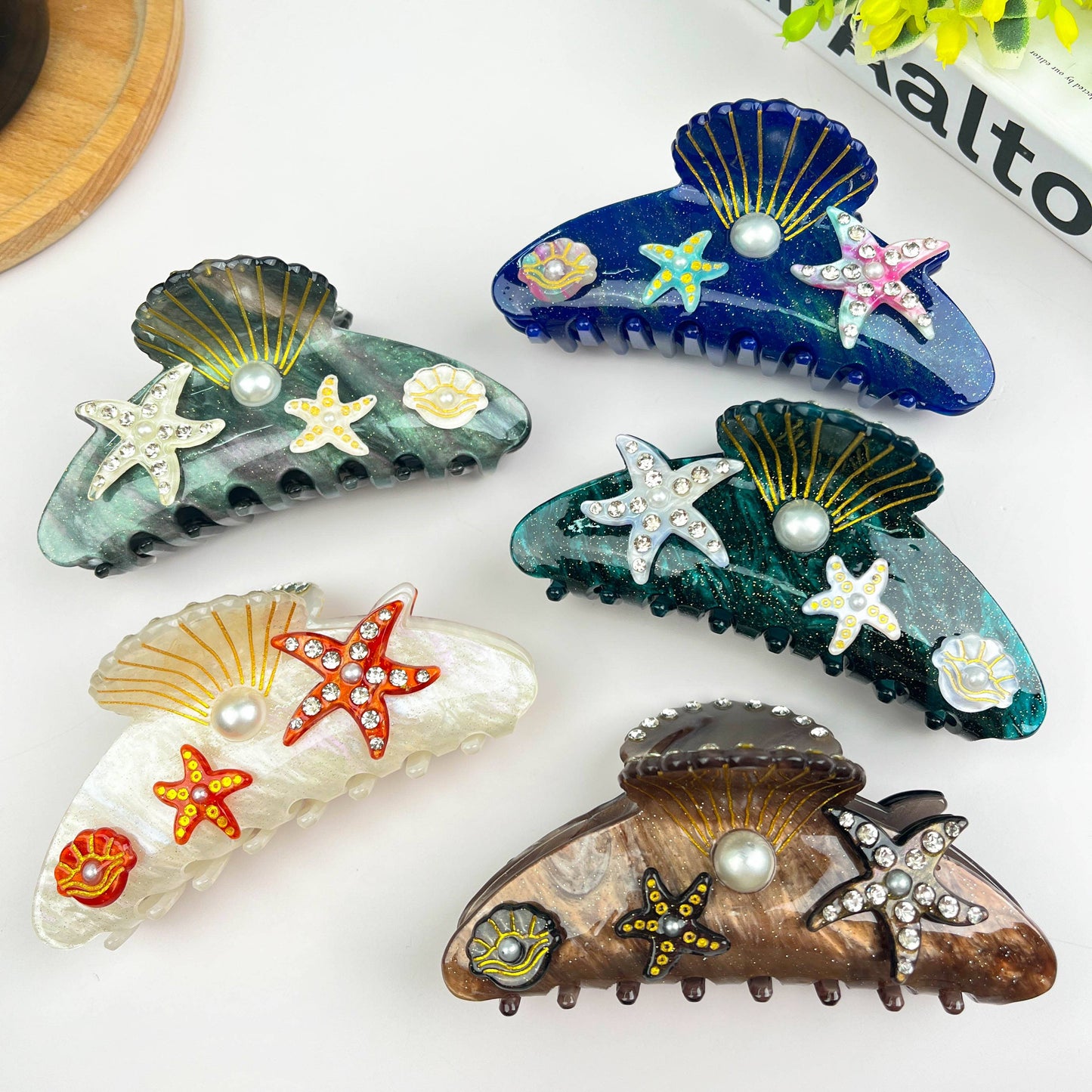 4.1'' Starfish Claw Clip,Undersea World Series Hair Clip