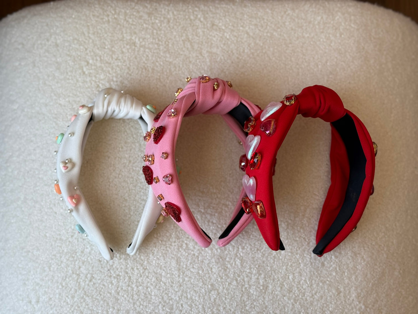 Heart Embellished Headbands