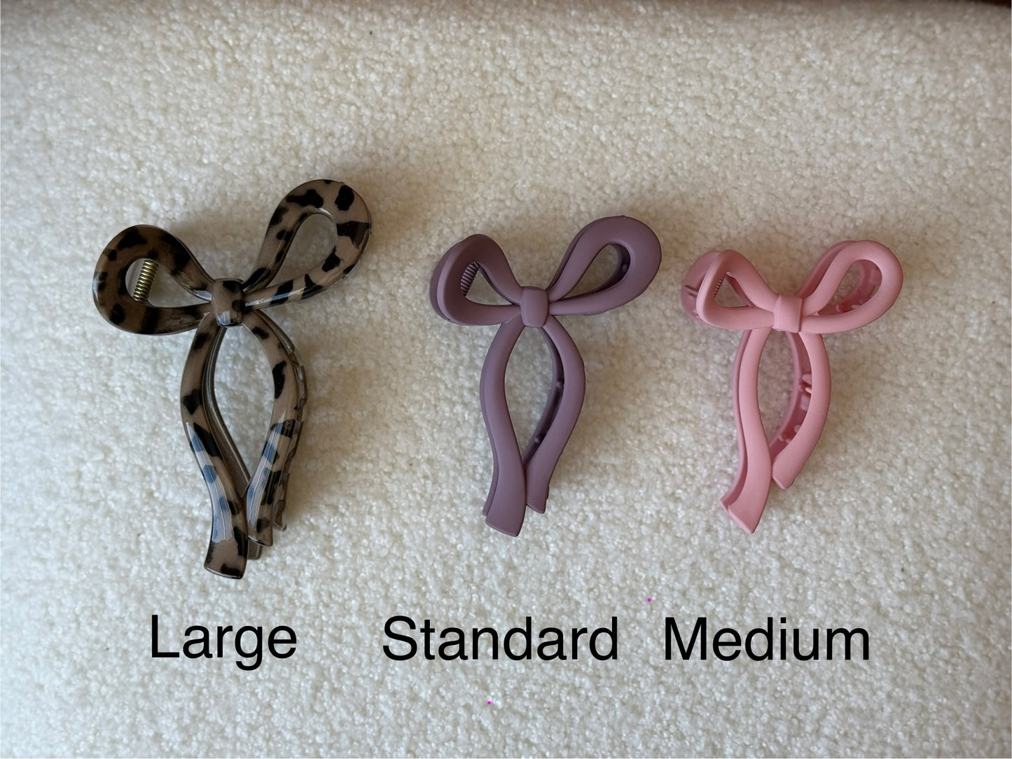 Velvet Bow Claw Clips