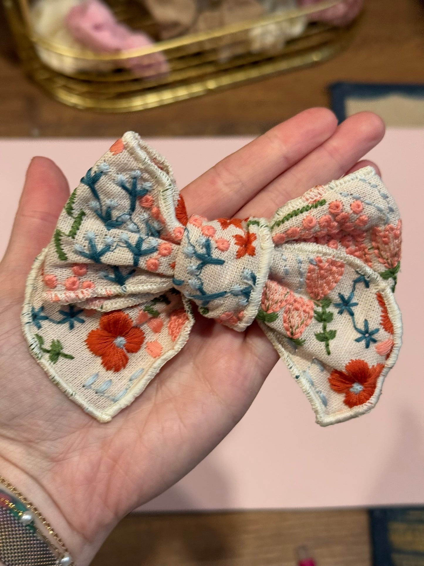 Floral Knit Bows