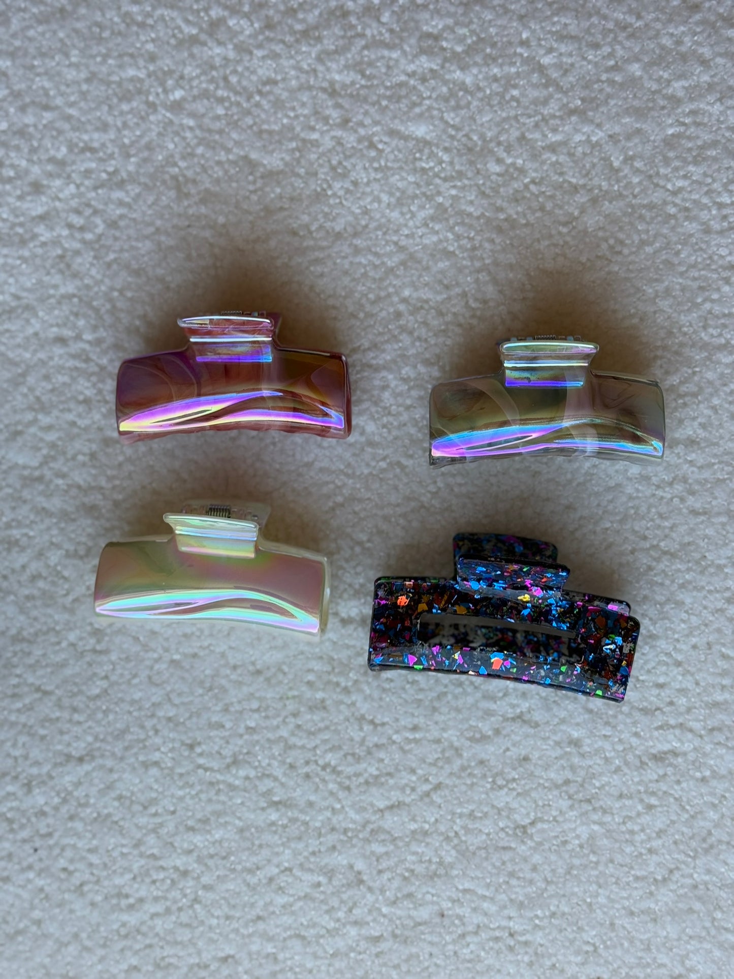 Glazed and Glitter Claw Clips
