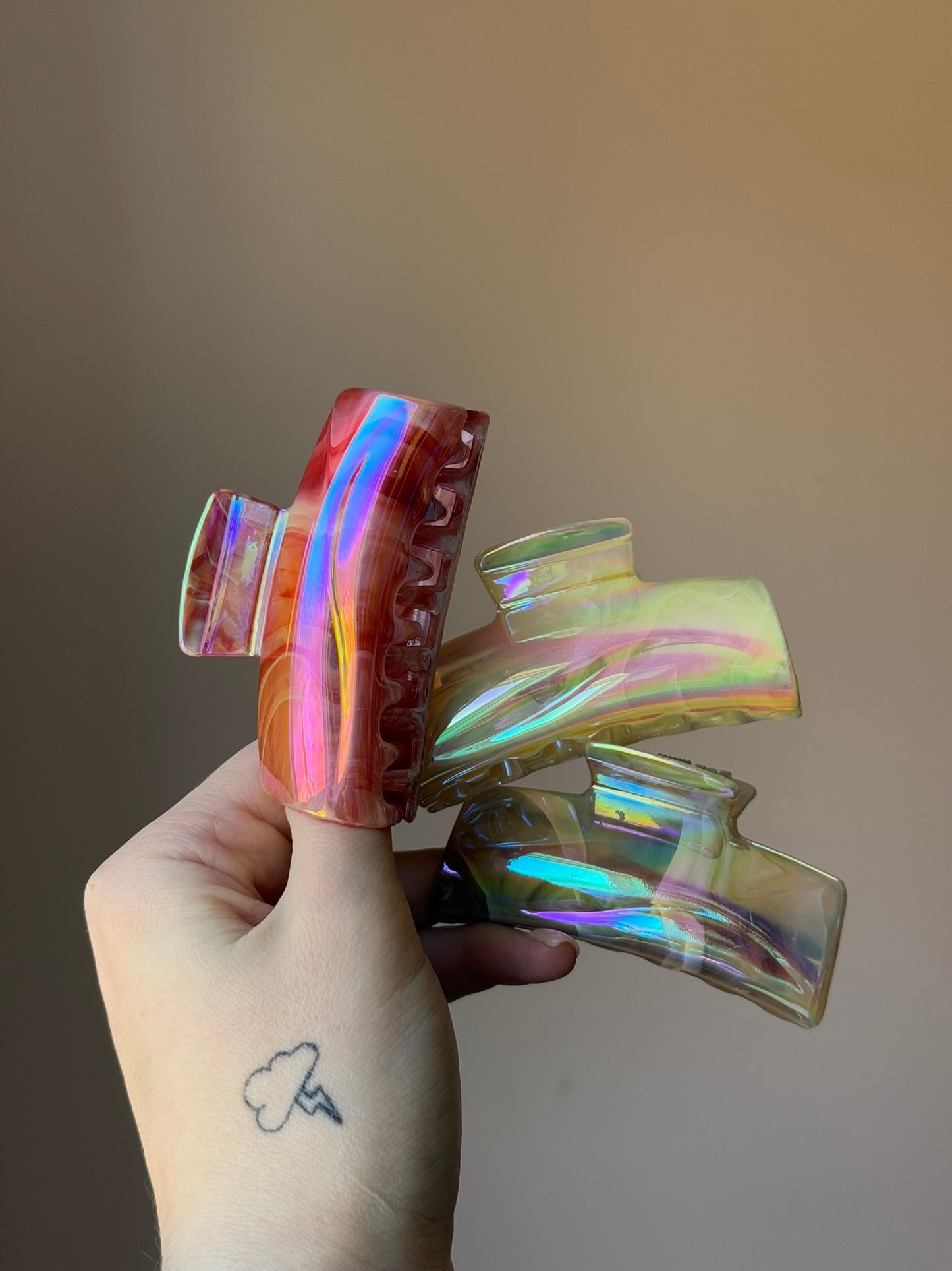 Glazed and Glitter Claw Clips