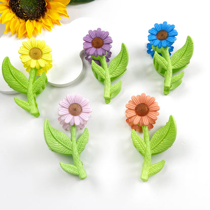 Sunflower flower style hair claw clip