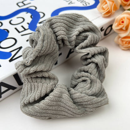 Solid Color Corduroy Scrunchie Hair Tie