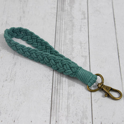 Boho Macrame Keychain, Braided Macrame Wristlet