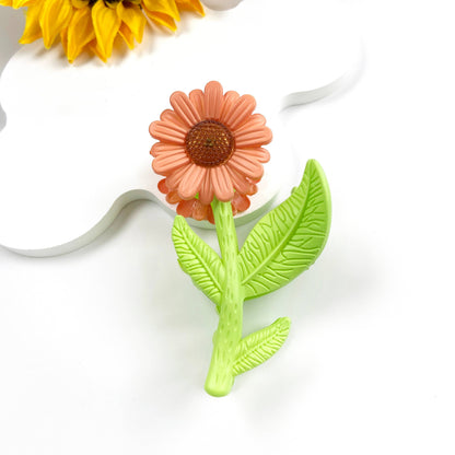 Sunflower flower style hair claw clip