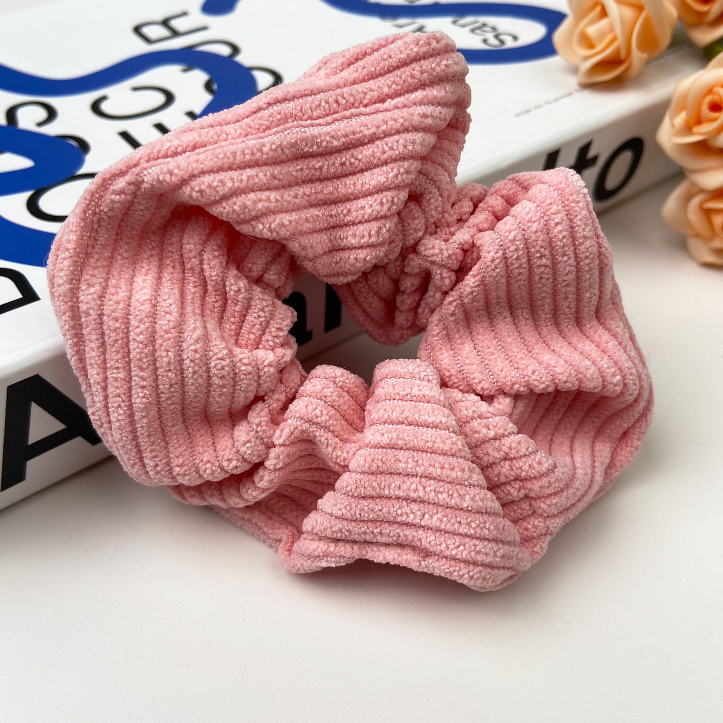 Solid Color Corduroy Scrunchie Hair Tie