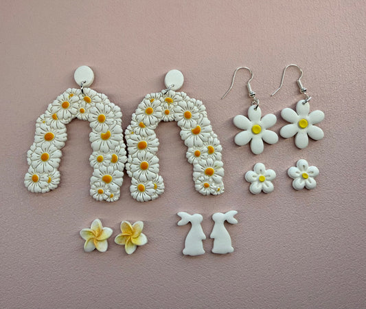 Daisies, Plumeria and Bunnies
