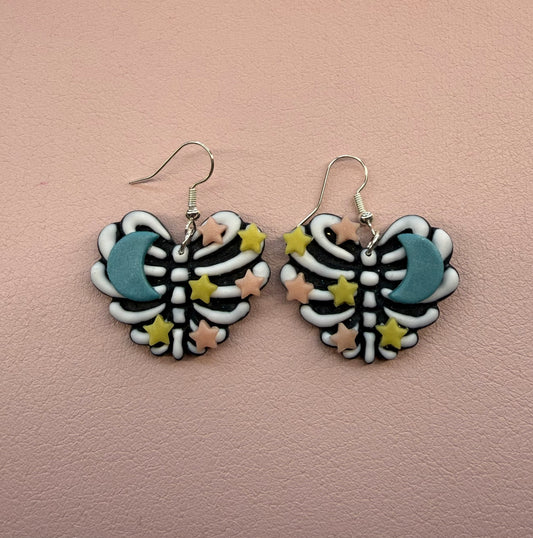 Glow in the Dark Galaxy Rib Cage Dangles