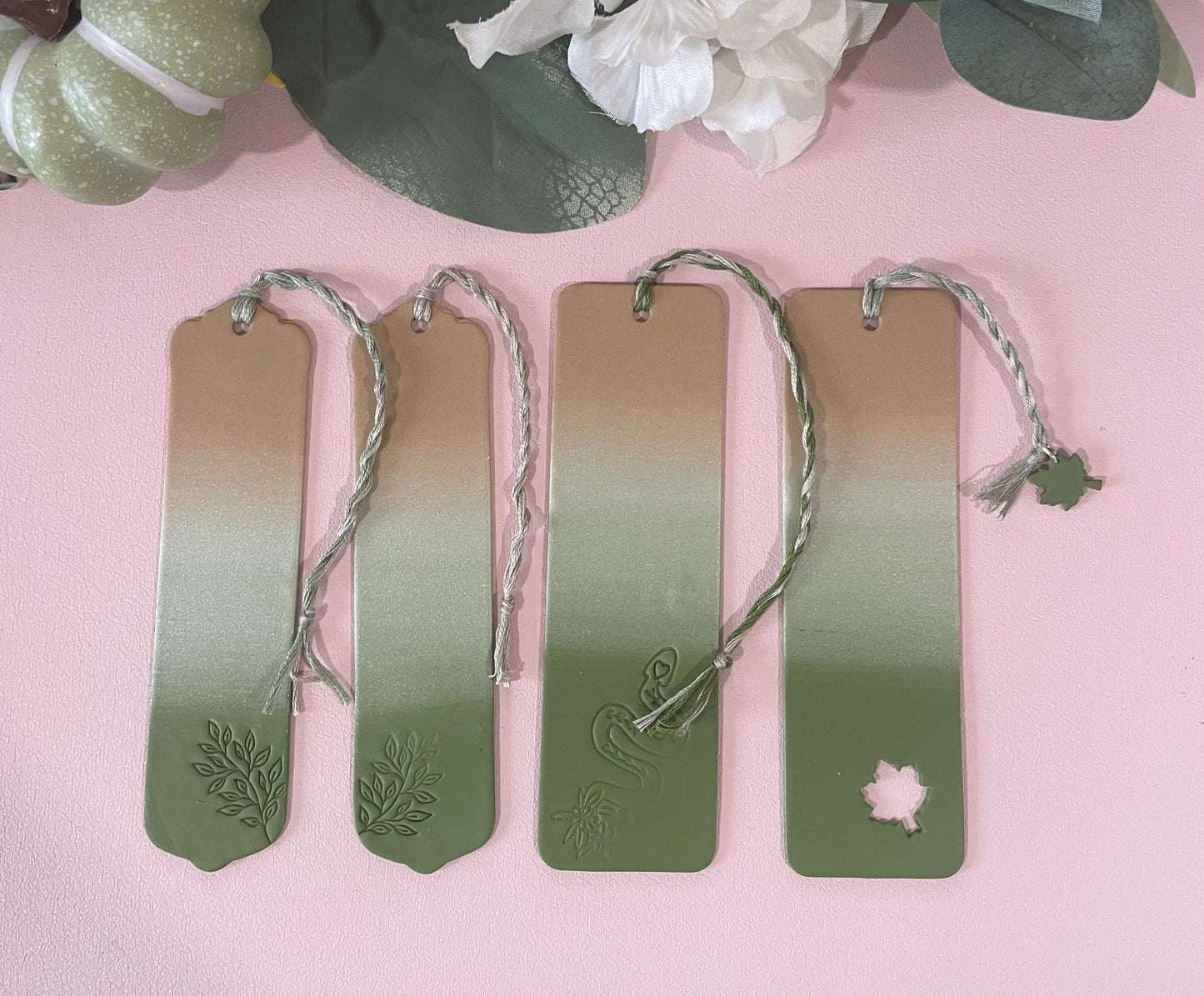 Sage Shimmer Bookmarks