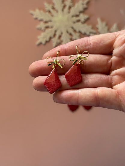 Shimmer Red Dangles