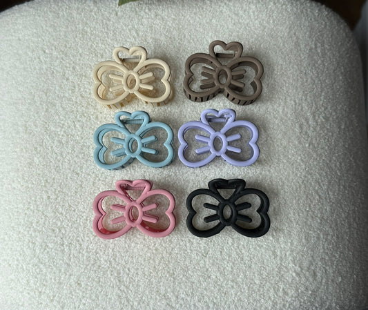 Hello Friends Bow Claw Clips