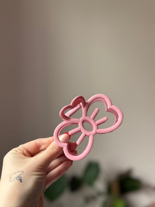 Hello Friends Bow Claw Clips