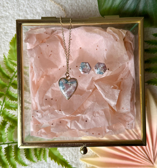 Faux Pink and Blue Opal