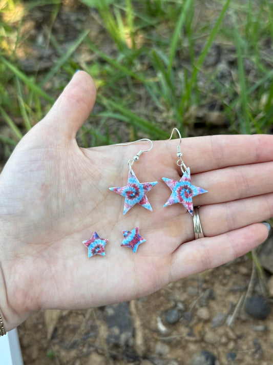 Patriotic Tie Dye Stars
