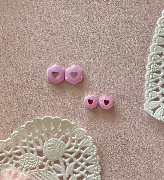 Bubblegum Pink Studs