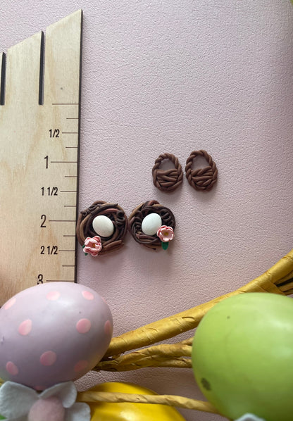 Bird's Nest and Basket Studs