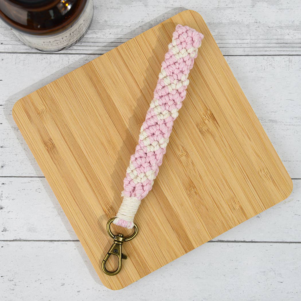 Colorful Macrame Wristlet Keychain