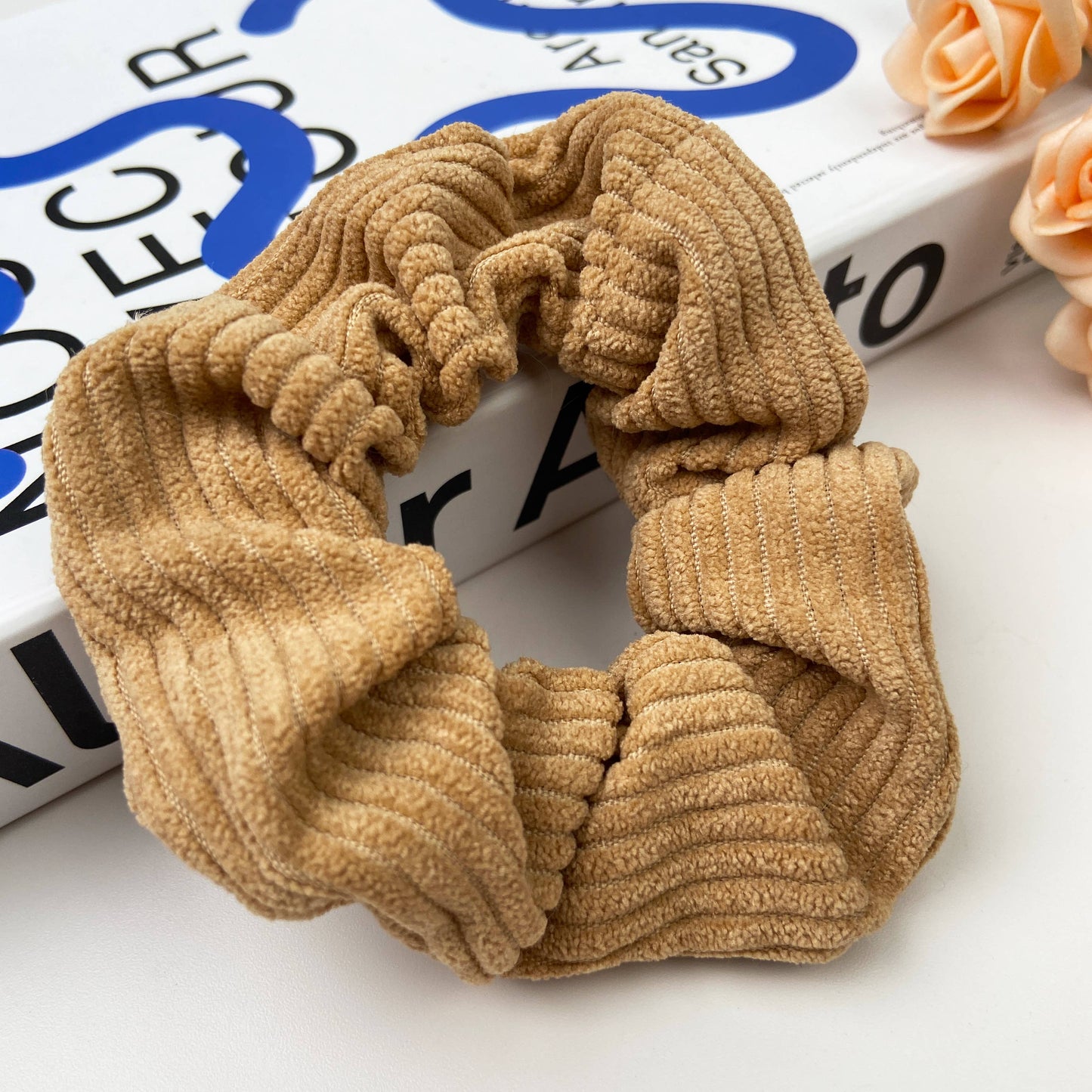 Solid Color Corduroy Scrunchie Hair Tie