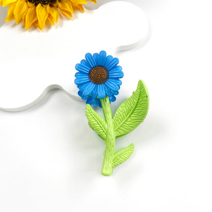 Sunflower flower style hair claw clip