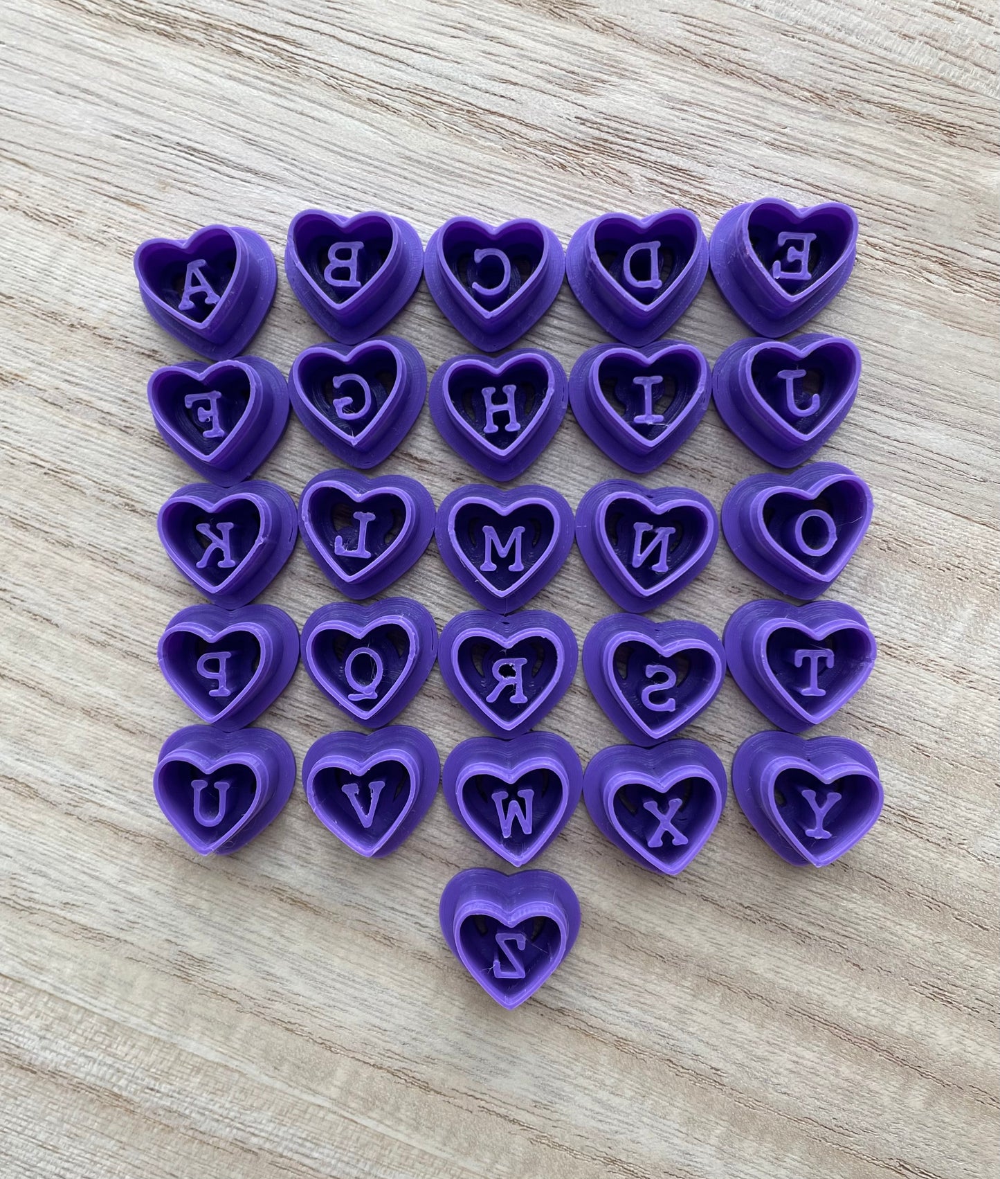 Heart Initial Studs